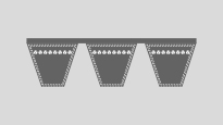 Connected straps with a narrow cross section
